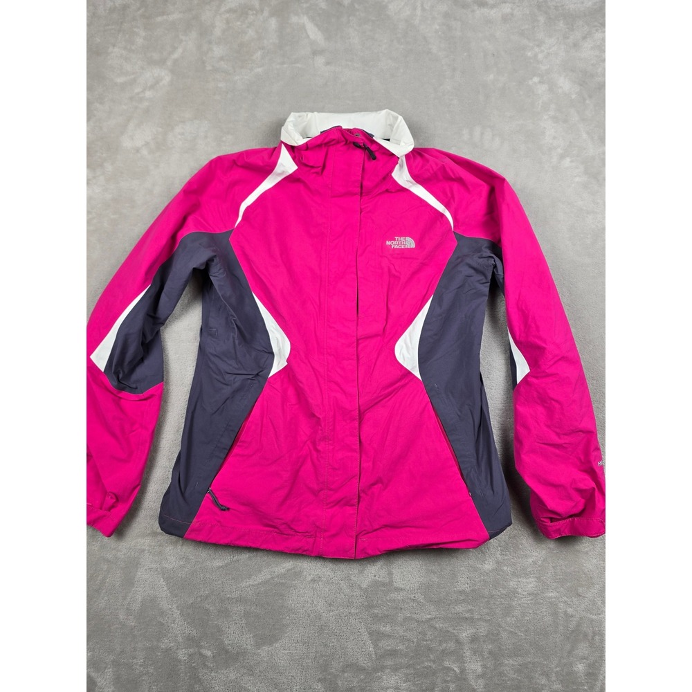 The North Face HyVent Jacket Womens‎ M Pink Hooded Rain Windbreaker *No Hood